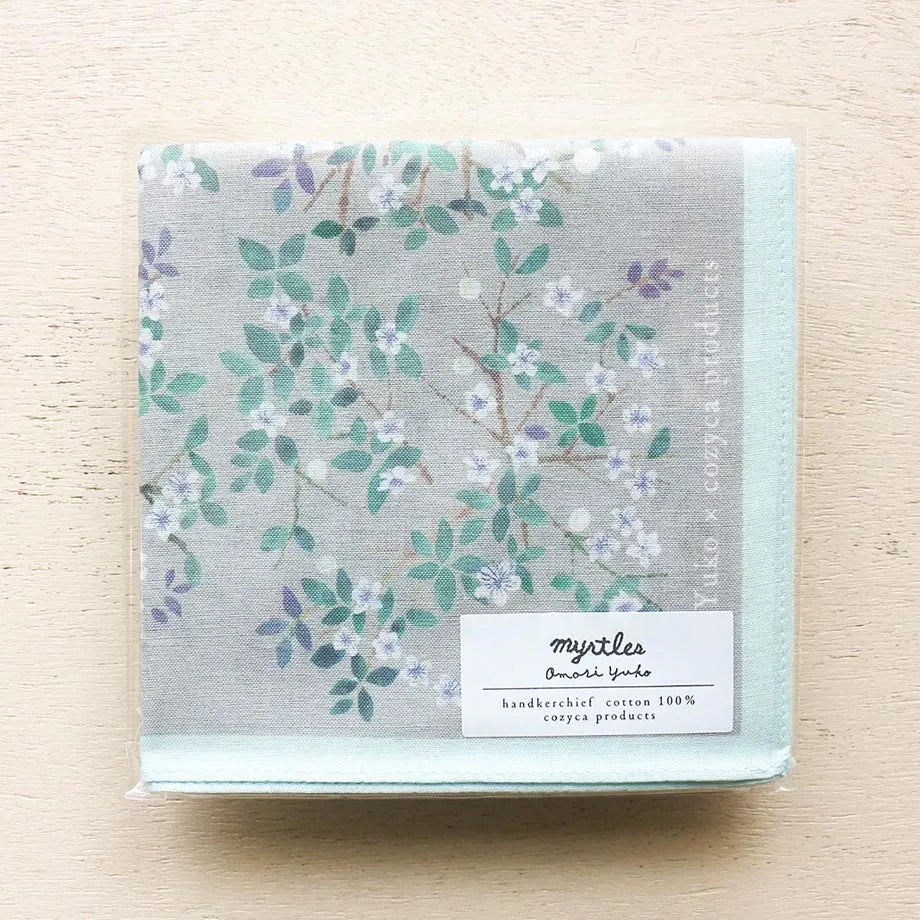 Yuko Omori Cotton 100% Handkerchief - myrtles