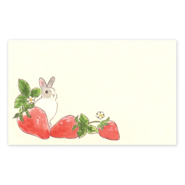 Shinako Moriyama Mini Message Card - Strawberry Season