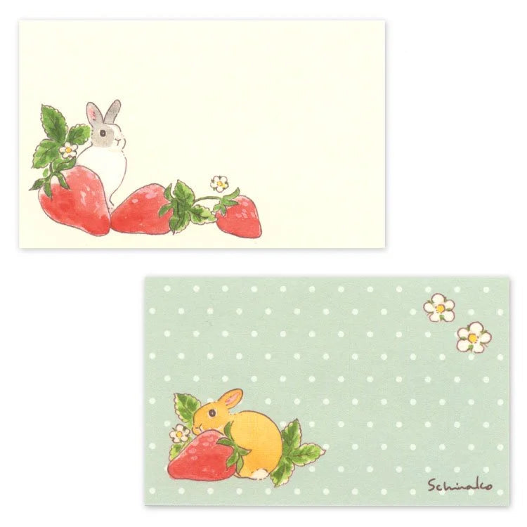 Shinako Moriyama Mini Message Card - Strawberry Season