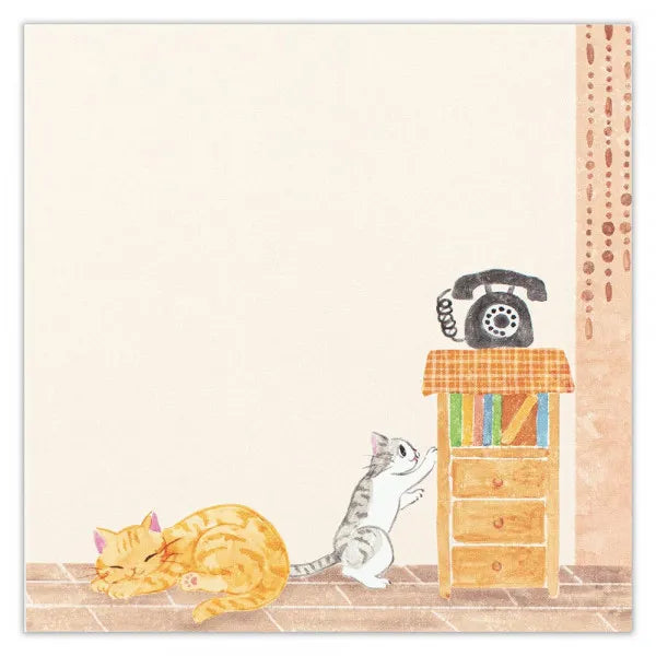 Cat Memo Pad - Cat at Home