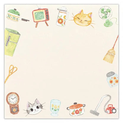 Cat Memo Pad - Cat at Home