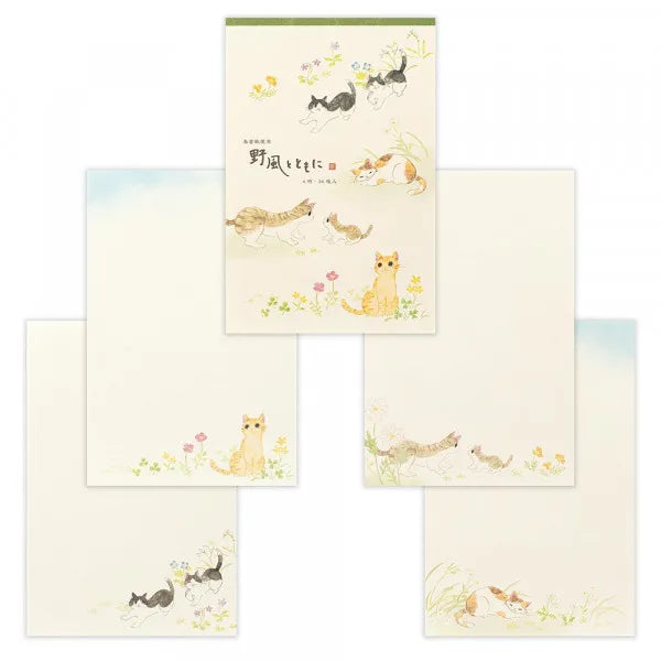 Writing Paper Pad - Cat in Spring