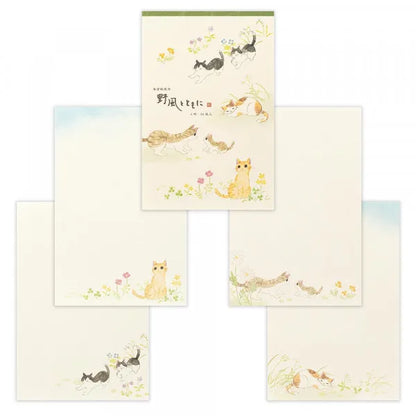 Writing Paper Pad - Cat in Spring