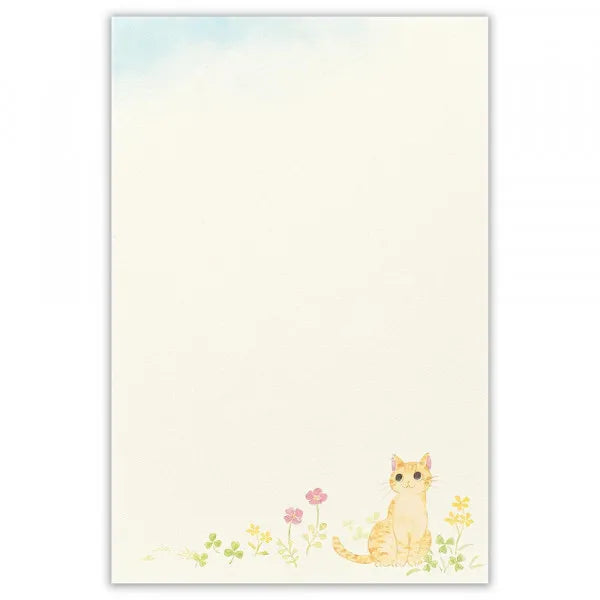Writing Paper Pad - Cat in Spring