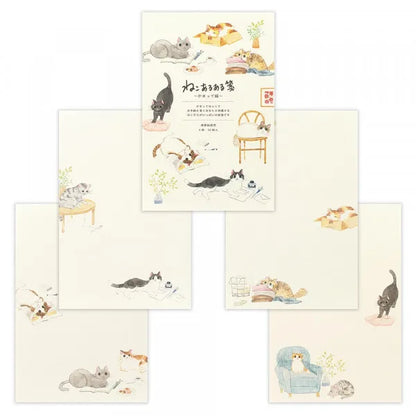 Writing Paper Pad - Cat at Home