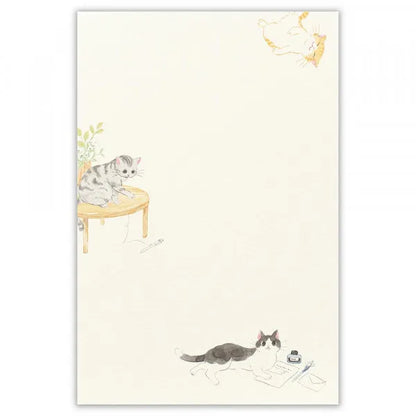 Writing Paper Pad - Cat at Home