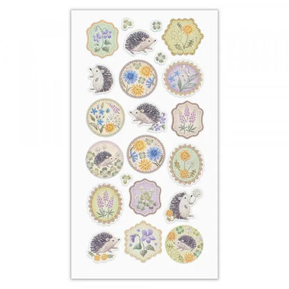 Embroidery Stickers - Hedgehog