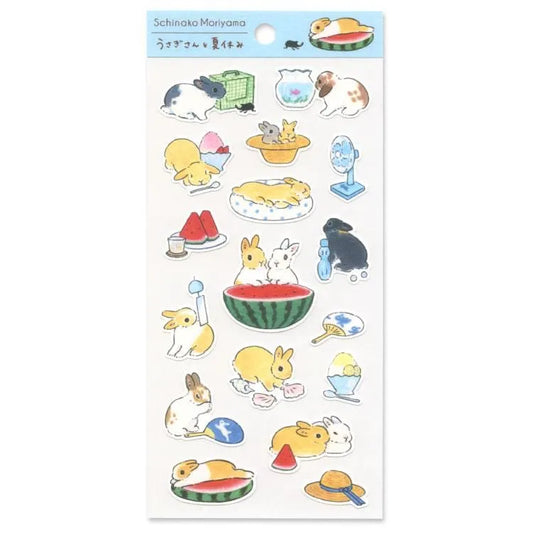 Shinako Moriyama / Stickers - Bunny in Japanese Summer