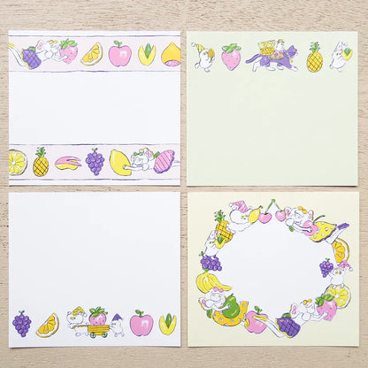 Heisuke Kitazawa / Square Memo Pad - Fruits