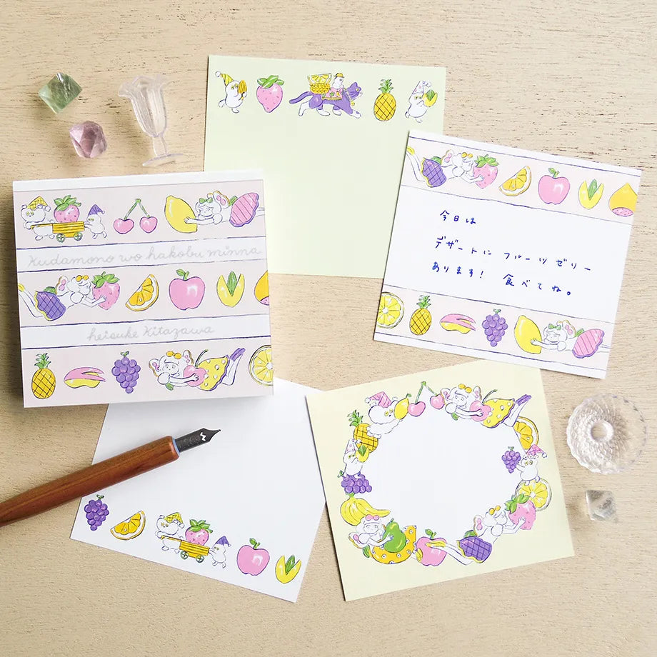 Heisuke Kitazawa / Square Memo Pad - Fruits