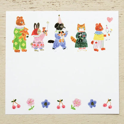 Aiko Fukawa / Square Memo Pad - Little Fluffy Friends