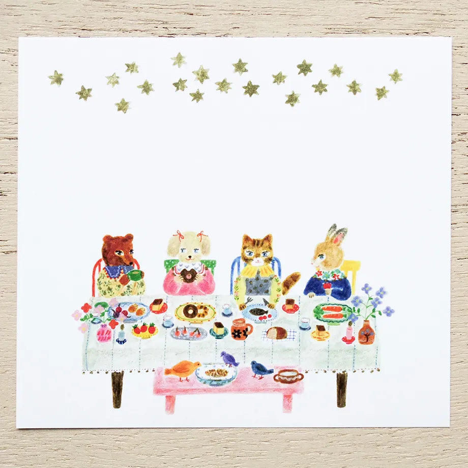 Aiko Fukawa / Square Memo Pad - Little Fluffy Friends