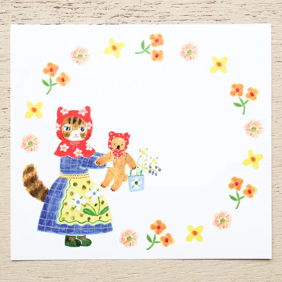 Aiko Fukawa / Square Memo Pad - Little Fluffy Friends