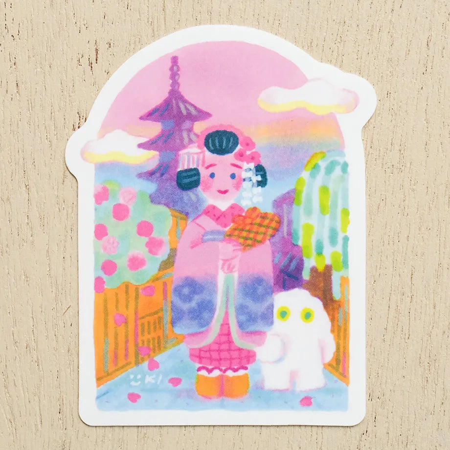 Yuki Itoi / Vinyl Sticker - Maiko in Kyoto
