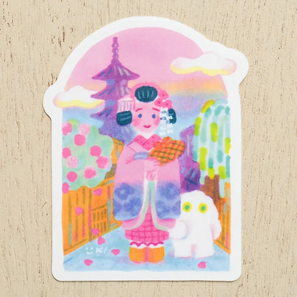 Yuki Itoi / Vinyl Sticker - Maiko in Kyoto