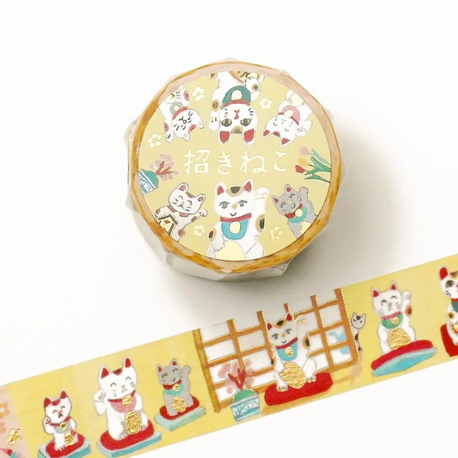 Ai Okino/ Washi Tape - Beckoning Cat