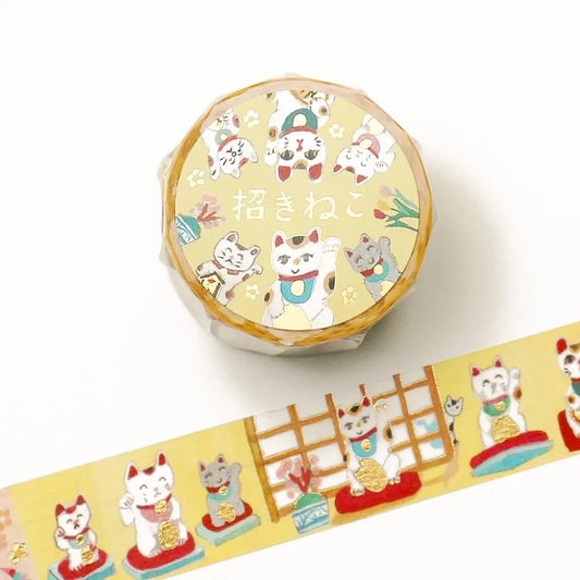 Ai Okino/ Washi Tape - Beckoning Cat