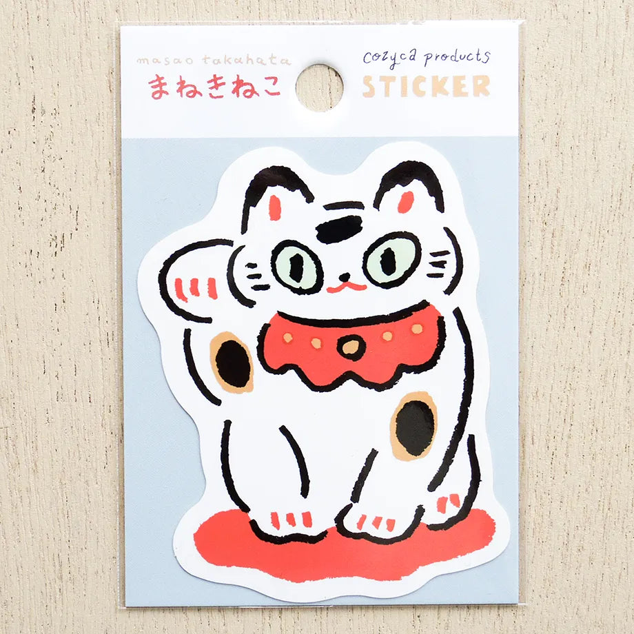 Masao Takahata / Vinyl Sticker - Beckoning Cat