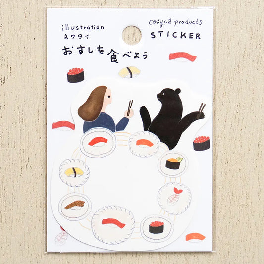 Necktie / Vinyl Sticker - Sushi Party