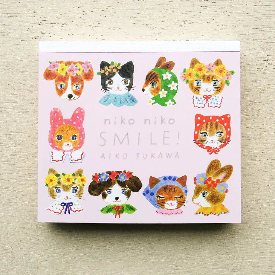 Aiko Fukawa / Square Memo Pad - Smile!