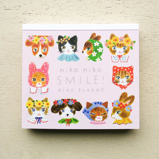 Aiko Fukawa / Square Memo Pad - Smile!