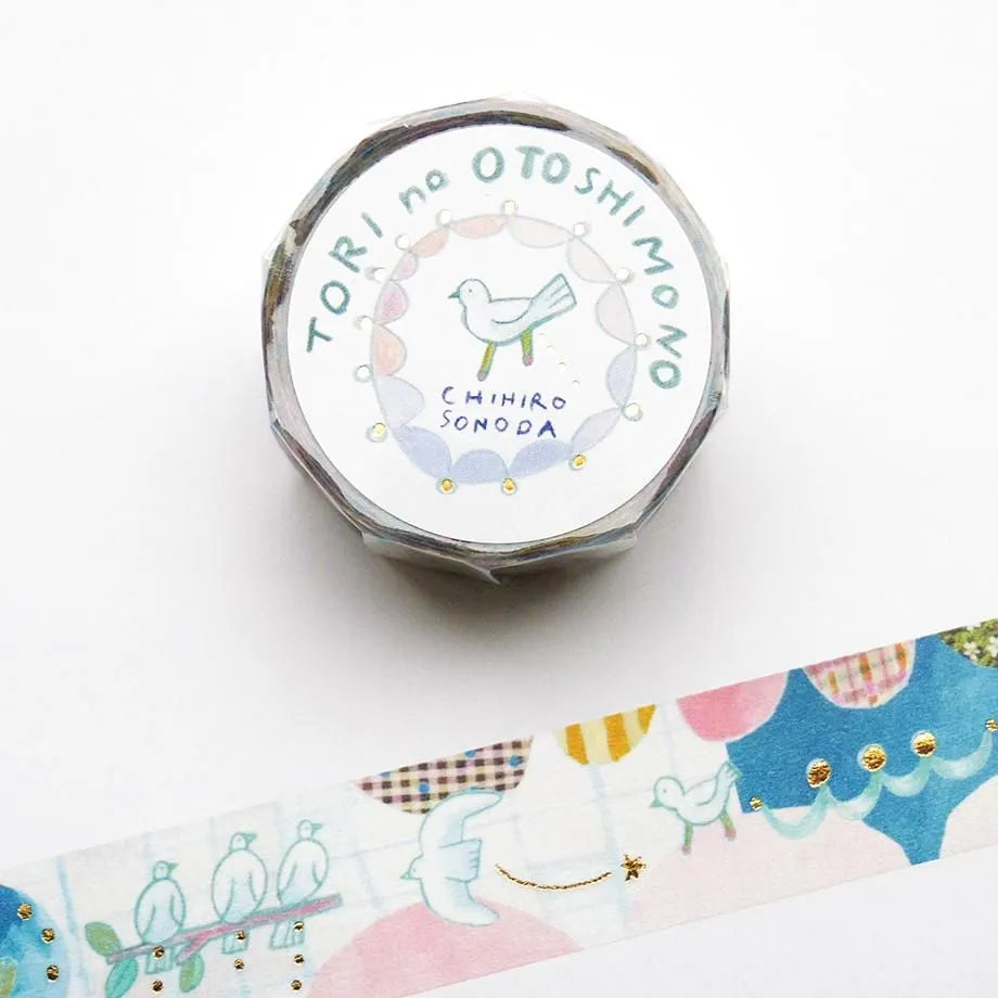 CHIHIRO SONODA / Shiny Washi Tape - Traces of a Bird