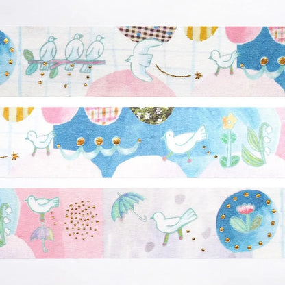 CHIHIRO SONODA / Shiny Washi Tape - Traces of a Bird
