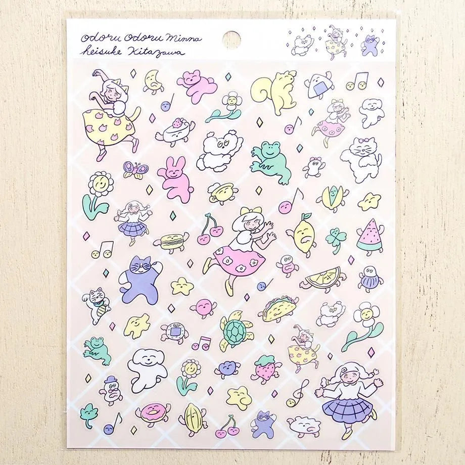 Heisuke Kitazawa / Stickers - Dance Dance Dance (A5 size)