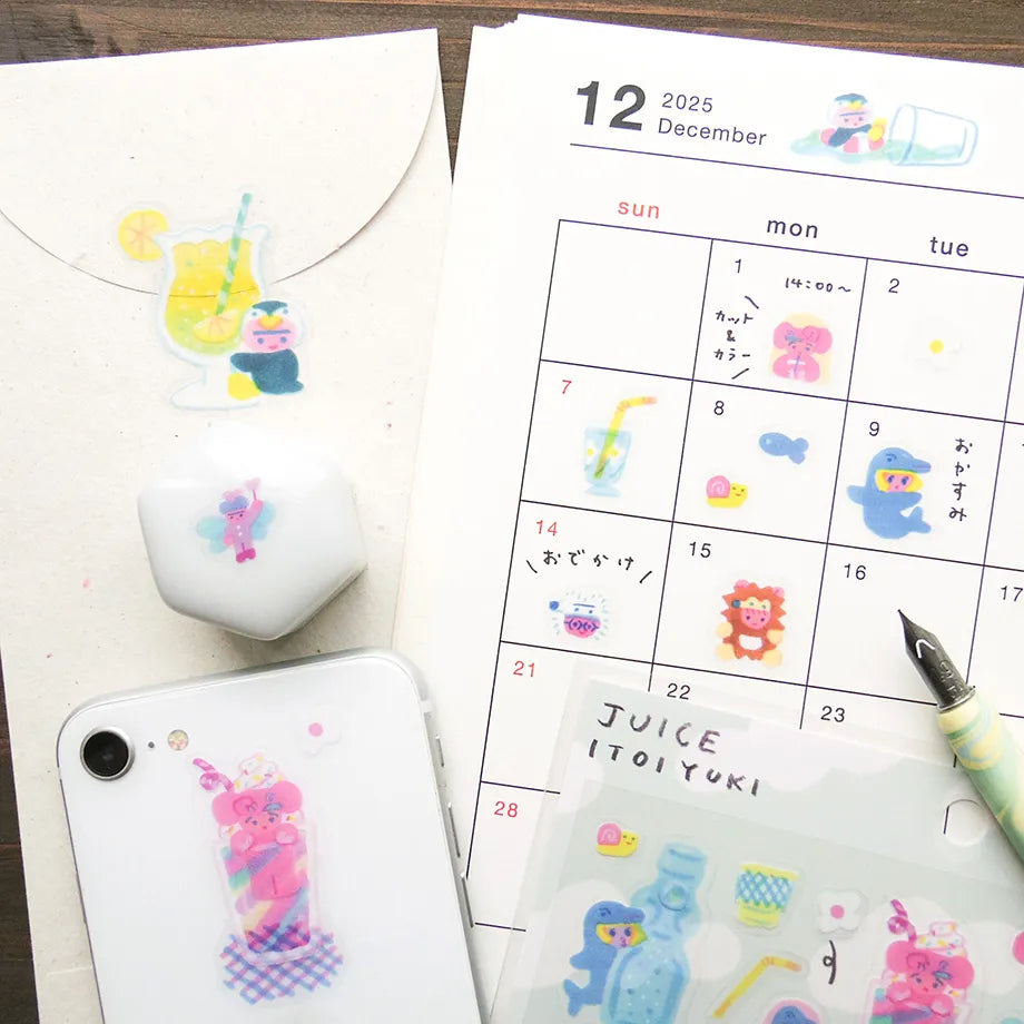 Yuki Itoi / Stickers - Juice (A5 size)