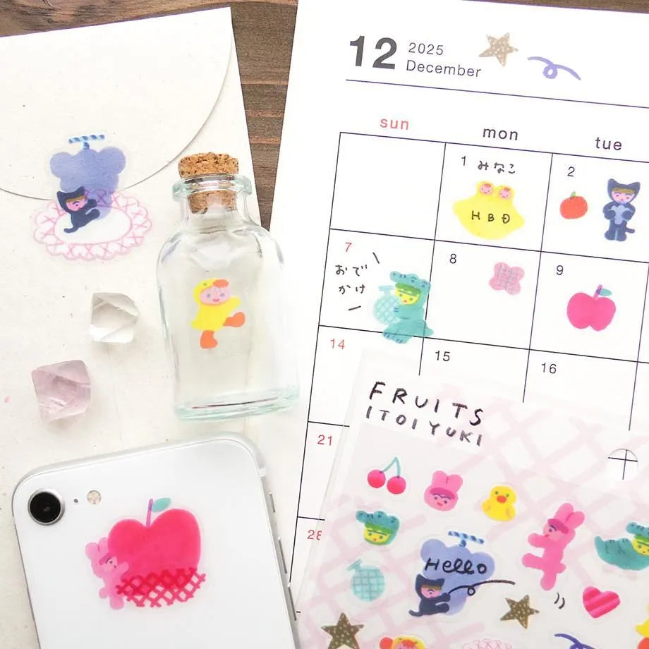 Yuki Itoi / Stickers - Fruits (A5 size)
