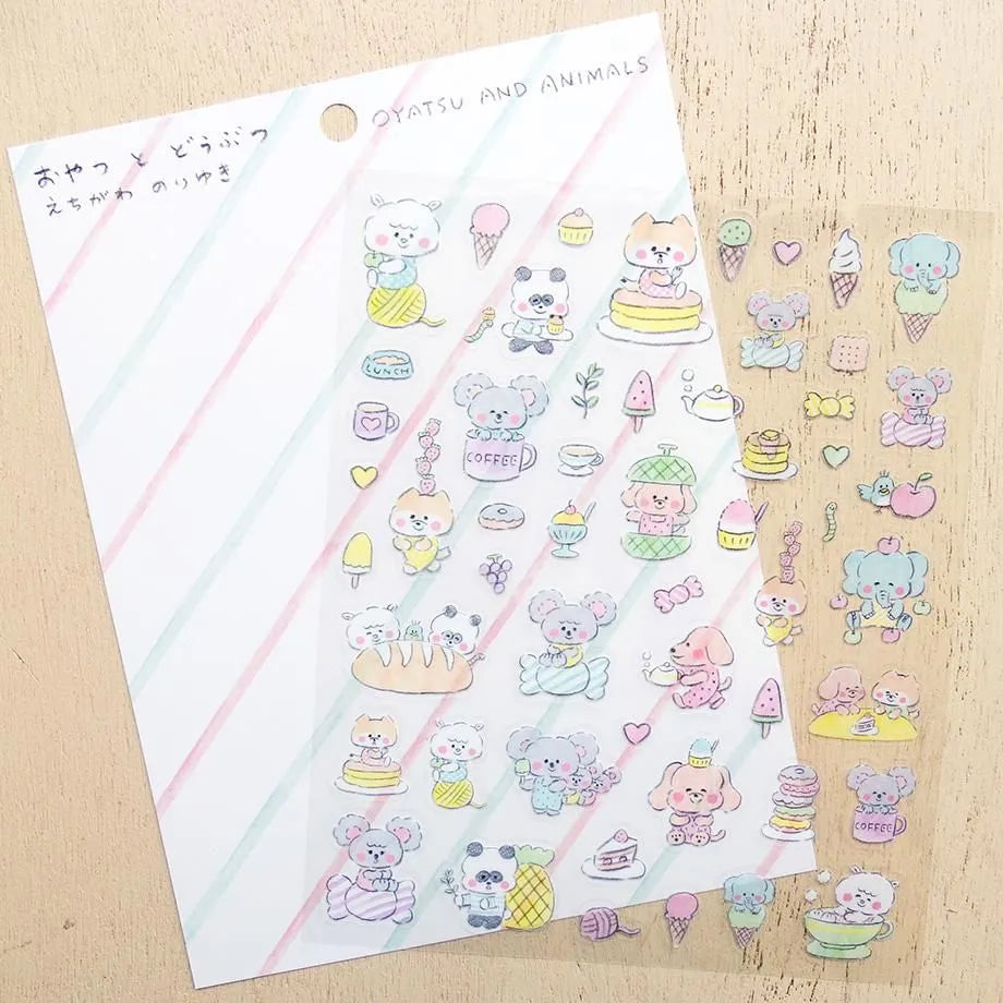 Noriyuki Echigawa / Stickers - Sweets and Animals (A5 size)