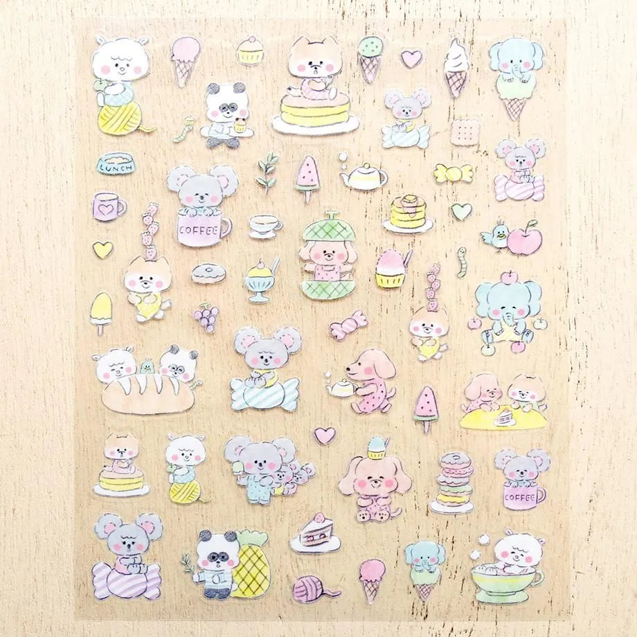 Noriyuki Echigawa / Stickers - Sweets and Animals (A5 size)