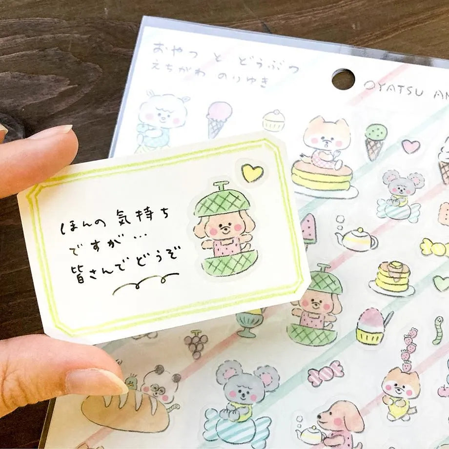 Noriyuki Echigawa / Stickers - Sweets and Animals (A5 size)