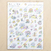 Noriyuki Echigawa / Stickers - Holiday with My Cat (A5 size)