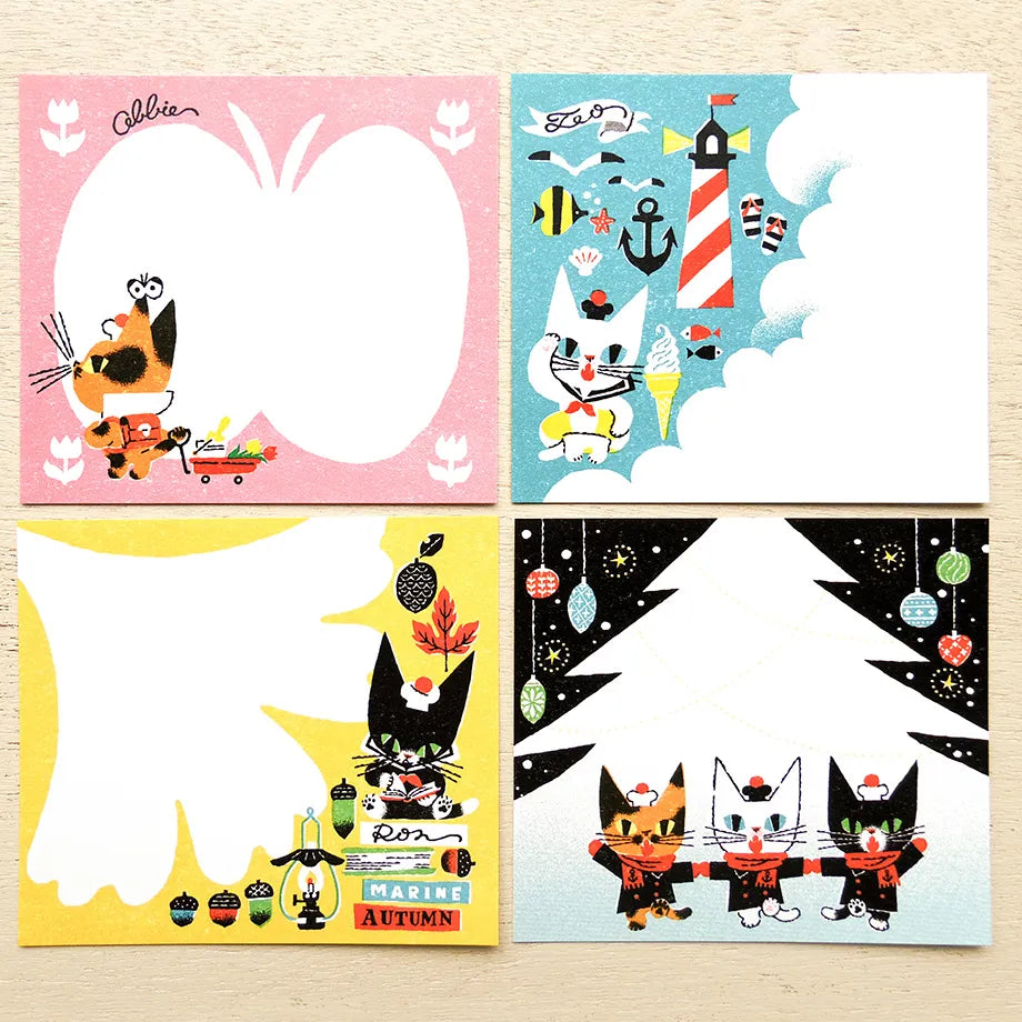 Kuroneko Design / Square Memo Pad - MY LITTLE TEO