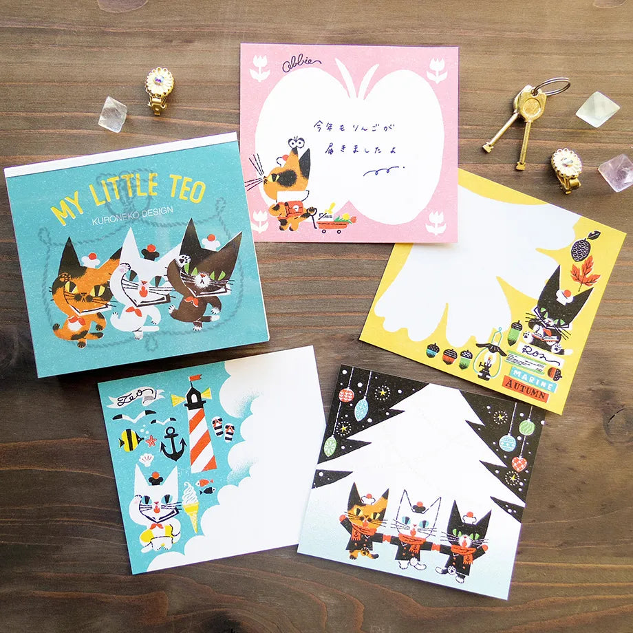 Kuroneko Design / Square Memo Pad - MY LITTLE TEO