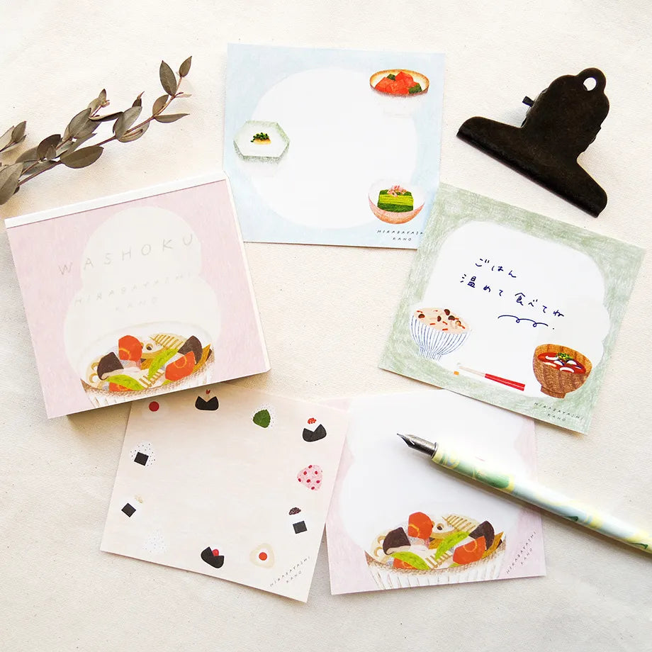 Kano Hirabayashi / Square Memo Pad - Japanese Food