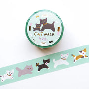 Reiko Tada / Foil-Stamped Washi Tape - CAT WALK