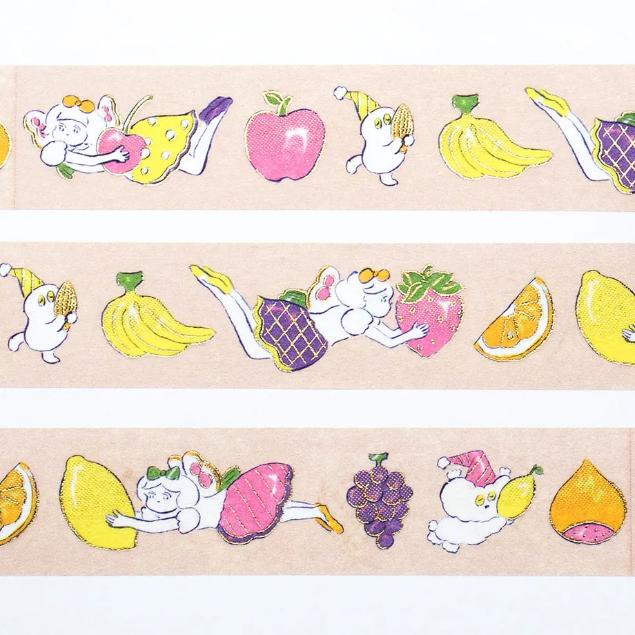 Heisuke Kitazawa / Foil-Stamped Washi Tape - Fruits