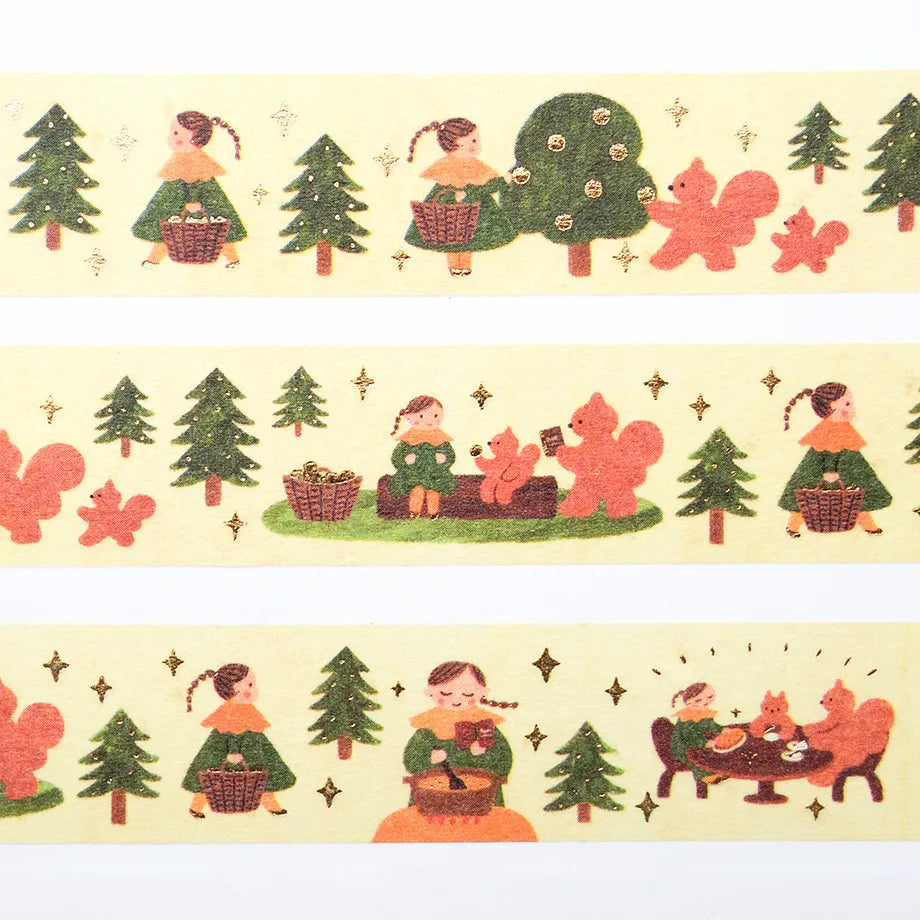 Mariko Fukuoka / Foil-Stamped Washi Tape - To the Forest