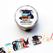 Kuroneko Design / Foil-Stamped Washi Tape - ROBIN'S BOOKSTORE