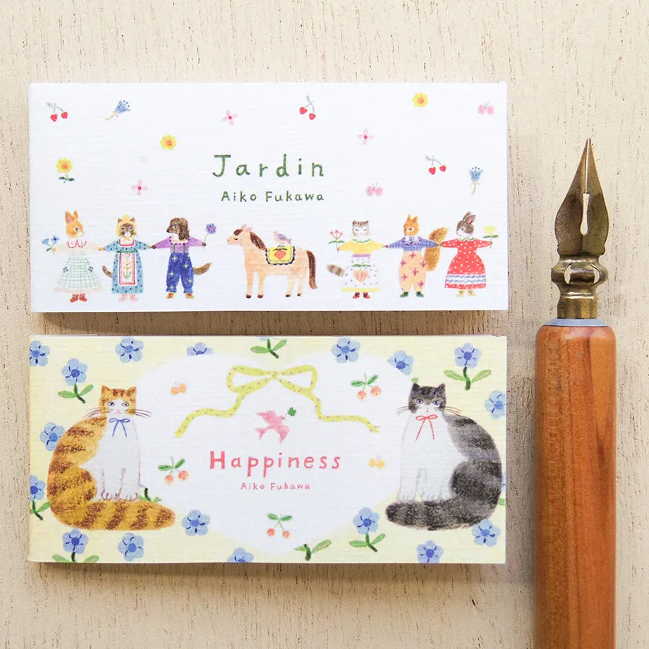 布川愛子 / 一筆ふせん「Jardin・Happiness」