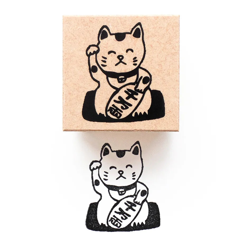 Ai Okino / Rubber Stamp - Beckoning Cat