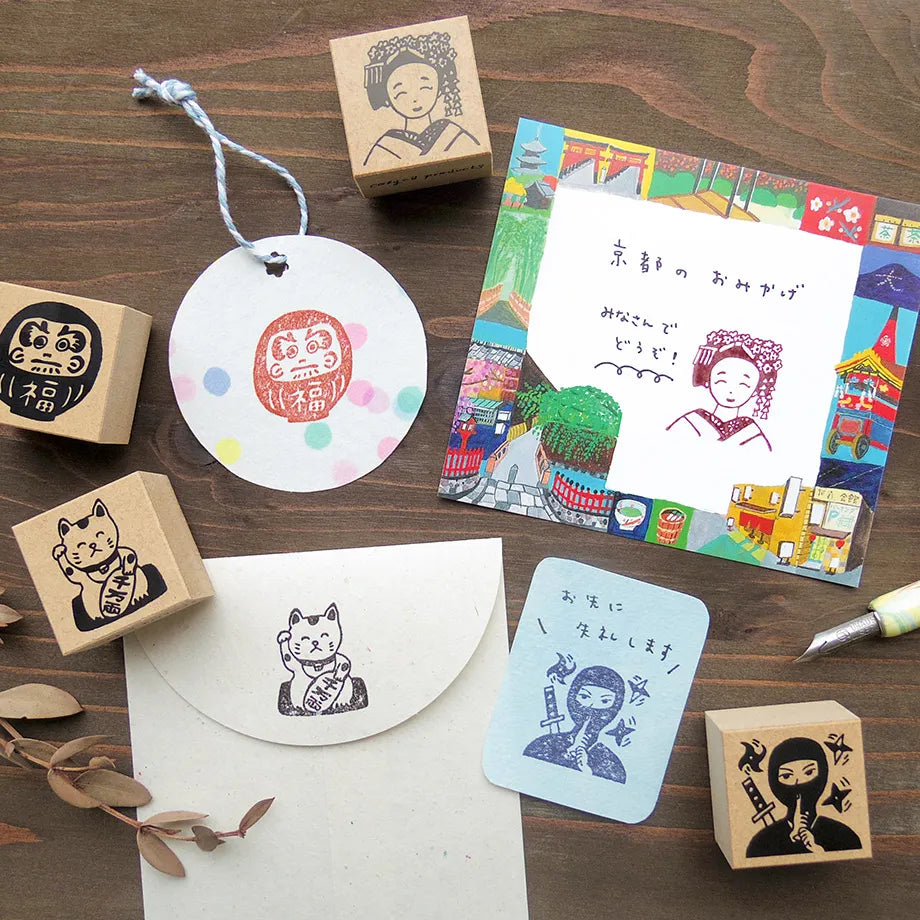 Ai Okino / Rubber Stamp - Beckoning Cat