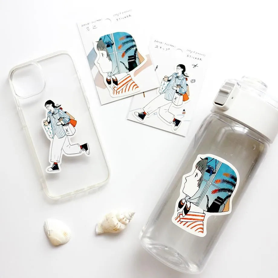 Sayuri Fujimaki / Vinyl Sticker - By the Window