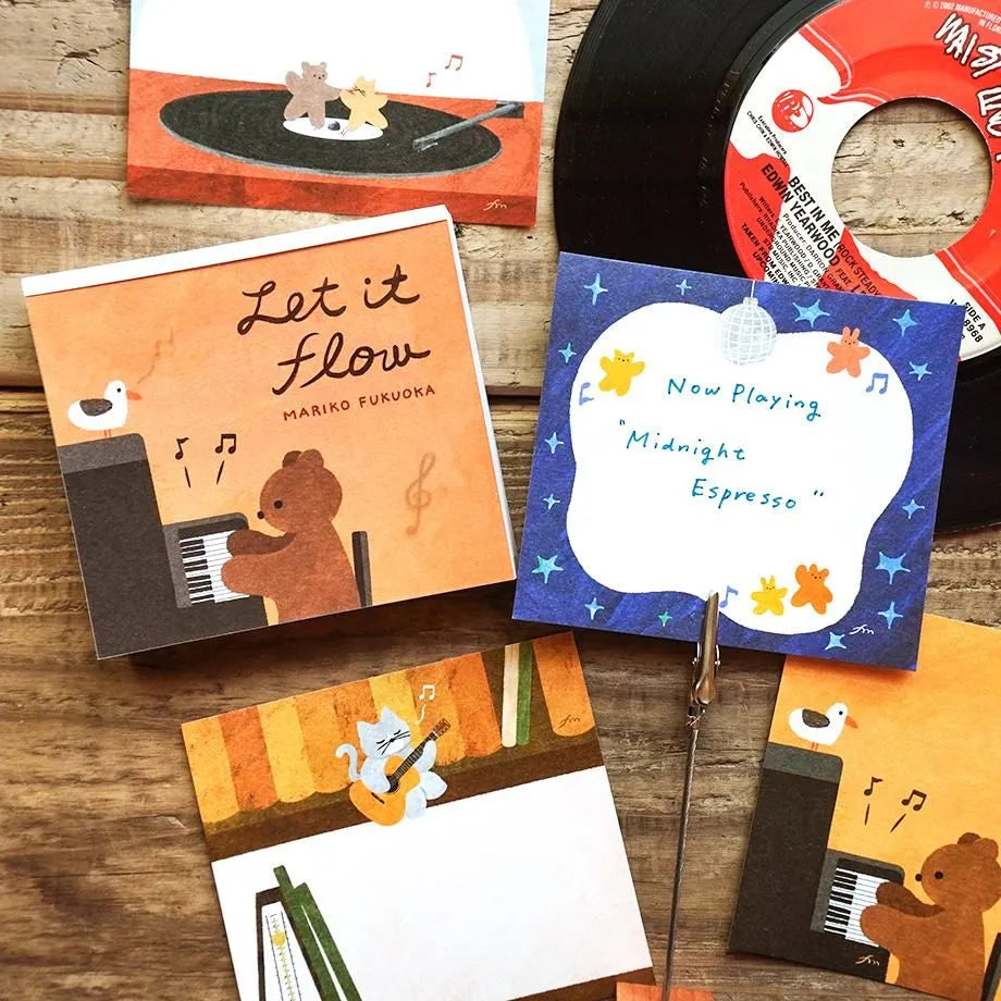 Mariko Fukuoka / Square Memo Pad - Let it flow