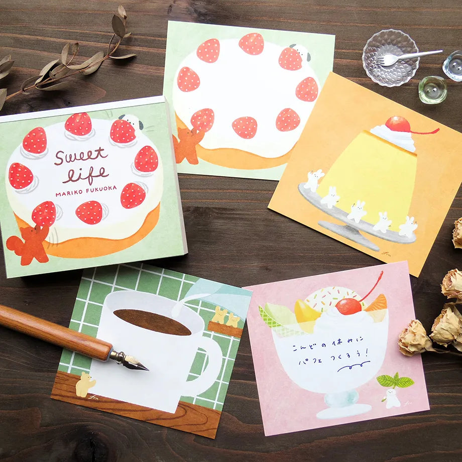 Mariko Fukuoka / Square Memo Pad - Sweet Life