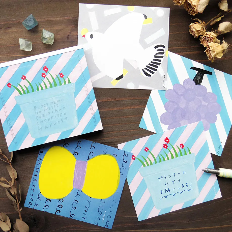 Subikiawa. / Square Memo Pad - Harvest