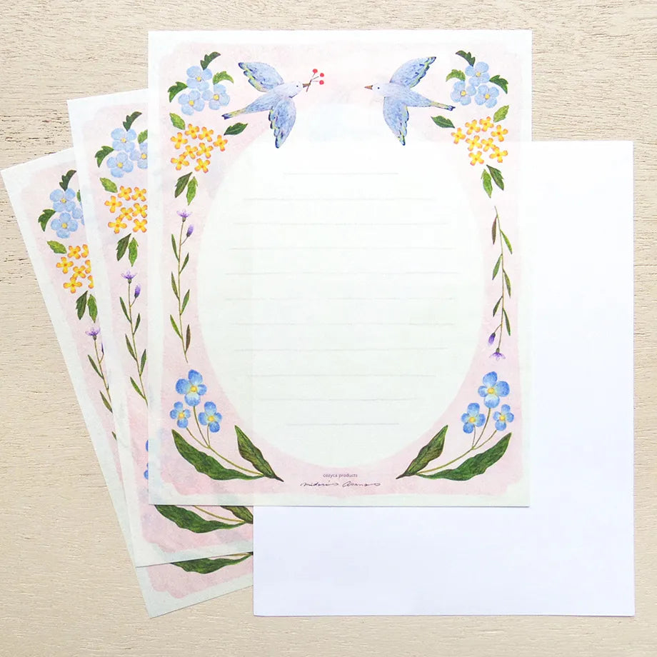 Midori Asano / Letter Set - flower birds