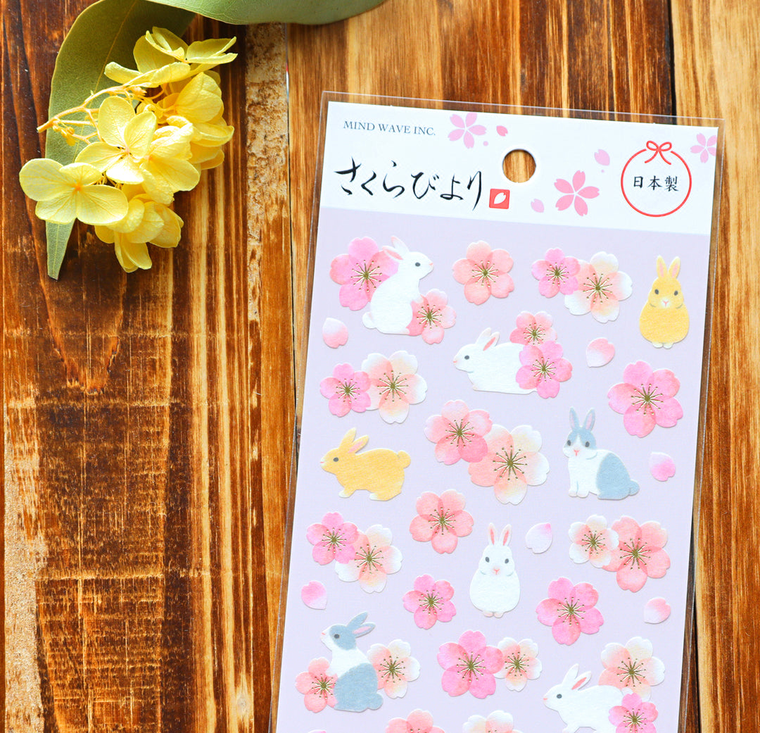 Spring Limited Stickers - Bunny & Cherry Blossoms